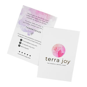 Carte de remerciement personnalisée édition spéciale avec décoration aquarelle rose blush pour l'appréciation des clients - Product Image 5