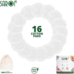 Tampons démaquillants en <span class=keywords><strong>coton</strong></span> de bambou rond, écologiques, cosmétiques, organiques, réutilisables, lavables, pour le visage - Product Image 3