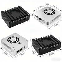 Boîtier en aluminium extrudé à conception divisée, dissipateur thermique personnalisé pour l'électronique industrielle, boîtier de mini-PC, usine