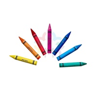 Ensemble de crayons de cire non effaçables non toxiques et écologiques de 12 couleurs (9,5 cm) pour l'étude et le dessin des enfants et du bureau