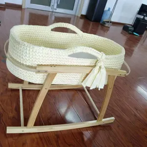 Portable Baby Changing basket crochet newborn moses baskets Baby Cradle knitted Changing Table Topper for Dresser