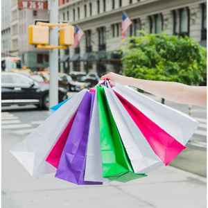 Custom Printed Personalized Pink Matte Laminated Retail Shopping Euro Tote Paper <b>Bag</b> with Logos - Product Image 6