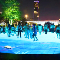 Écran LED de sol interactif intérieur couleur pleine, affichage de danse, P3.91mm, libre-service, commerce, indice de protection IP65, centre commercial, éducation