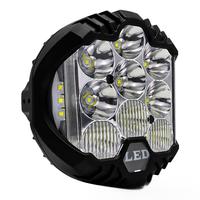Focos LED automotrices impermeables de alto brillo 5 \ "7 \" 9 \ "luces de trabajo luminosas de tres lados para luces de vehículos todoterreno