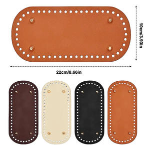 حقيبة نسائية مصنوعة يدويًا من الجلد الصناعي وسادة من الكروشيه أسفل إكسسوارات محفظة بيضاوية طويلة - Product Image 3