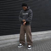 Sweat-shirts personnalisés OEM avec logo, effet délavé, vintage, coupe oversize, en coton épais, streetwear pour hommes, coupe carrée, vierges, effet usé