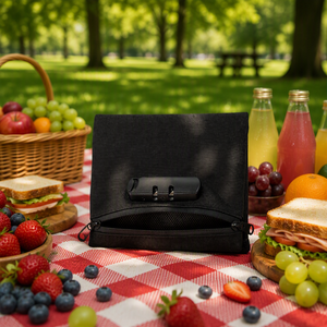 Estuche para Encendedor con Cierre Seguro, Negro, Rectangular, Portátil, con Correa para la Muñeca, Bolsa de Almacenamiento Moderna, Grande, a Prueba de Olores - Product Image 5