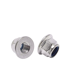 Din6926 thép không gỉ 316 (A4-70/A4-80) mặt bích Nylon khóa hạt cao chống ăn mòn tự khóa <span class=keywords><strong>Hex</strong></span> đánh bóng nặng - Product Image 1