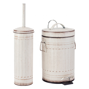 Papelera romana redonda de Metal para Hotel, papelera <span class=keywords><strong>Retro</strong></span> de 12L - Product Image 3