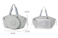 Sac de sport de tennis pour femmes sac de sport en nylon durable fourre-tout de sport portable avec design lavable