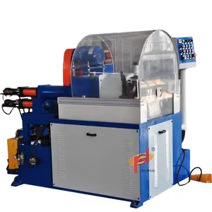 Automatic copper aluminum stainless steel metal tube pipe end spiral grooving forming machine