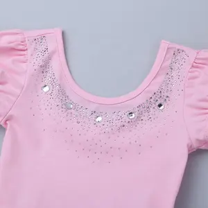 Trẻ em Bé Gái Sáng Bóng Lấp Lánh Đính Kim Cương Giả Múa Bụng Tutu Đầm Thể Dục Dụng Cụ Leotard Đầm Công Chúa - Product Image 3