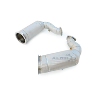 Header Knalpot Downpipe Berinsulasi 200CELL Aliran Tinggi Khusus untuk Porsche Cayenne Turbo 4.0T 2017-2023 OEM SS304 Upgrade Pipa Pembuangan