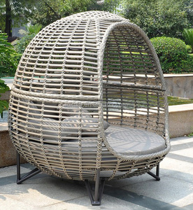 Ocio al aire libre Birdhouse silla Villa jardín individual ratán mimbre Chaise Longue redondo muebles de exterior Birdcage Chaise Longue - Product Image 2