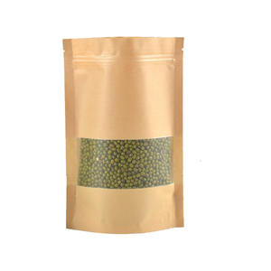 250 Gam 100 Gam Snack/Trà/Cà Phê/Gạo Thực Phẩm Lớp Ziplock Stand Up Pouch Kraft Bao Bì Túi Giấy Với Cửa Sổ - Product Image 4