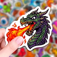 50 autocollants décoratifs en PVC, style dessin animé, cool, streetwear, gamer, pour skateboard, imperméables, créatifs, graffiti