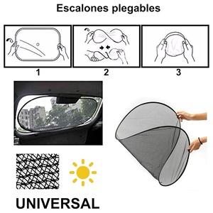 Universale 50x100cm accessorio interno per Auto parasole posteriore con ventose in poliestere per parabrezza anteriore per Auto protezione solare - Product Image 4
