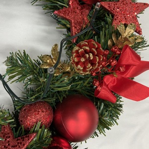 クリスマス用品 室内クリスマスデコレーション オーナメント ボール 松ぼっくり クリスマスリース ドア飾り用 - Product Image 5