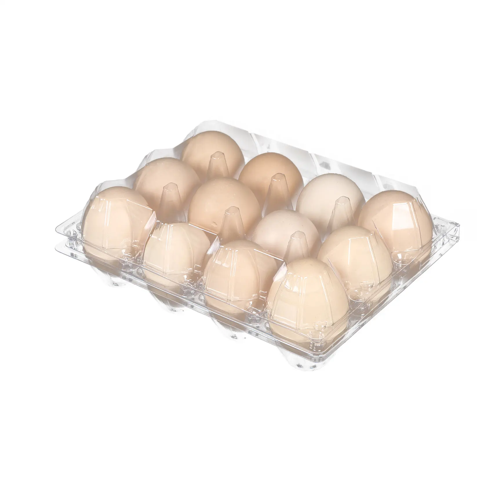 12 paquetes de cartón Jumbo grande pollo huevos pato huevos células blister transparente para almacenamiento fabricante para supermercado