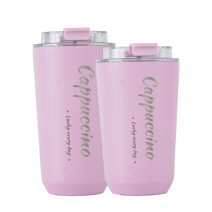 Tazze da Caffè in Acciaio Inox a Doppia Parete da 380ML Personalizzate con Coperchio Ribaltabile <span class=keywords><strong>e</strong></span> Facili da Trasportare |   Mantiene Caldo/Freddo, Isolato Termicamente - Product Image 2