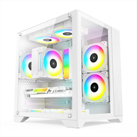 Tours d'ordinateur de jeu PC ATX populaires avec boîtier d'ordinateur en verre trempé