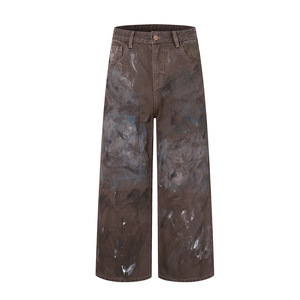 Jeans de Invierno para <span class=keywords><strong>Hombre</strong></span>, Estilo Punk Urbano, Cintura Media, Pierna Ancha, 100% Algodón, Gruesos, Vintage, ODM 2026 - Product Image 2