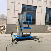 Livraison gratuite 10m électrique mât unique vertical en alliage d'aluminium ascenseur plate-forme pour personne fret petit matériel Cargo