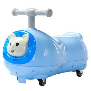 Blue Peanut Shaped Scooter For 1-3 Years Old Kids With <b>Lights</b> And Music Indoor Use Four Wheels Anti Tipping Mechanism - Product Image 1