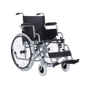 Sedia a Rotelle Pieghevole Manuale per Anziani e Disabili, Telaio in Acciaio, Braccioli Ribaltabili, Poggiapiedi Rimovibili, Cintura di Sicurezza - Product Image 1