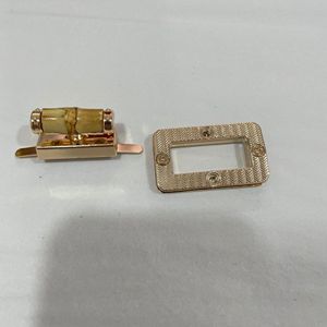 Hebilla Cuadrada de Aleación de Zinc Estilo Bambú Hongyuan con Cierre Giratorio, Color Oro Claro, 4 cm, Accesorio de Seguridad para Equipaje, DIY - Product Image 4