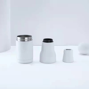 Nuevo estilo, 12oz, doble pared, acero inoxidable, 304, Enfriador de cerveza, soporte para agua y vino líquido con tapa, Material metálico - Product Image 5