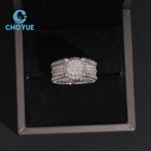 Hot Sale 925 Sterling <b>Silver</b> Moissanite <b>Rings</b> <b>Mens</b> Iced Out Moissanite HipHop Style Jewelry <b>Rings</b> Pass Diamond Test in Stock GRA - Product Image 4