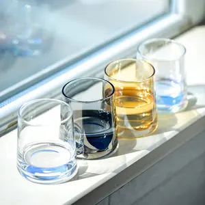 Shanxi Wenxi-taza de vidrio de boca recta, vaso de Whisky, cerveza, vino, color ámbar, gris claro y colorido, venta directa de fábrica China