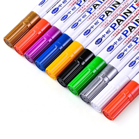 SP189 Stylos marqueurs étanches aux UV Pointe de brosse à balles de 6mm Encre permanente à séchage rapide difficile à dissoudre pour papier à usage durable