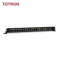 Barre lumineuse LED à faisceau combiné blanc/ambre de 20 pouces ECE R112 & R65 à une seule rangée pour tout-terrain