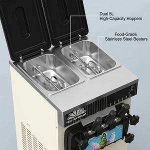 OEM Commercial Vertical 5L*2 Soft Serve <b>Ice</b> Machine Stainless Steel Dual Compressor Pre Cooling <b>Ice</b> <b>Maker</b> BQL268YL/BQL298YL - Product Image 2
