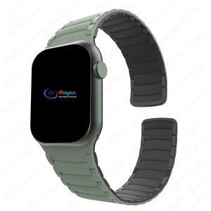 Enjoy Pretty Luxury Strong Magnetic Transpirable Correa de muñeca de dos colores Ultra 2 42/44/45/49mm Goma para Apple I Watch Bands Men - Product Image 2