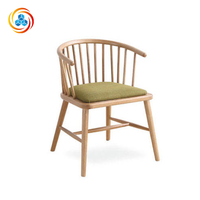 Chaise Princesse Nordique en Bois Massif, Chaise de Table à Manger en Bois d'Hévéa avec Accoudoirs, Chaise Minimaliste Moderne pour Café et Salon de Thé