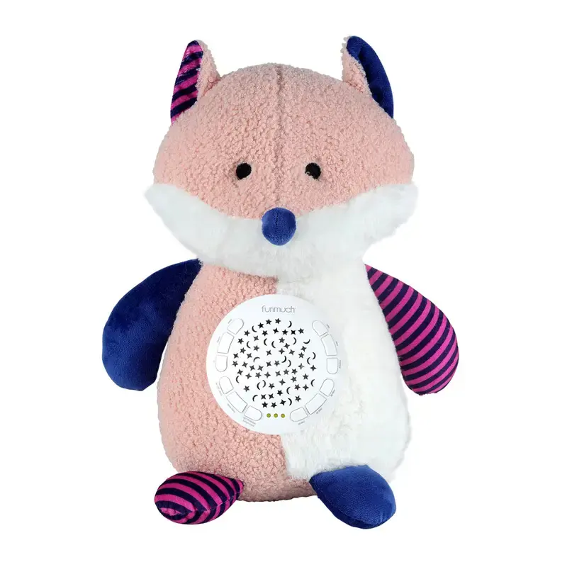 EPT Bebê jogo sensorial personalizado feito pelúcia raposa brinquedo bicho de pelúcia com projetor