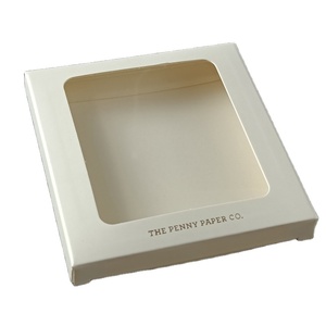 Logo Customized Plastic Cardboard <strong>Paper</strong> <strong>Box</strong> Clear Window <strong>Paper</strong> <strong>Box</strong> for Gift Cards - Product Image 6