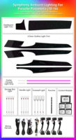Kit de Iluminación Ambiental Dinámica y Colorida Cardoo para Porsche Panamera 970 971 2010-2016, Luces Decorativas para el Interior del Automóvil