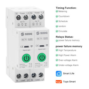 63A Mini <span class=keywords><strong>Wifi</strong></span> thông minh ngắt mạch bảo vệ quá tải Power Meter không dây điều khiển từ xa chuyển đổi cho hộ gia đình công nghiệp - Product Image 2