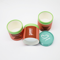Confezione Personalizzata in Tubo di Carta a 3 Strati per Caramelle, Imballaggio in Tubo di Carta per Alimenti, Cilindro in Cartone di Grado Alimentare