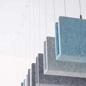 Hiện đại Acoustic Trần đám mây vách ngăn cách âm 100% polyester sợi mật độ cao Acoustic tấm NRC 0.9 9 mét độ dày cho - Product Image 1