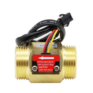 Liquid <b>Flow</b> Sensor B10 Brass Copper One Inch Thread <b>Water</b> <b>Flow</b> <b>Meter</b> with Pulse Output Hall Effect Turbine for Heater System - Product Image 2