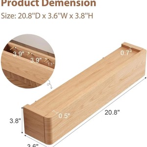 Wooden wall-mounted <b>storage</b> rack with hidden hooks for <b>clothes</b> and hats, front door <b>storage</b> rack - Product Image 5