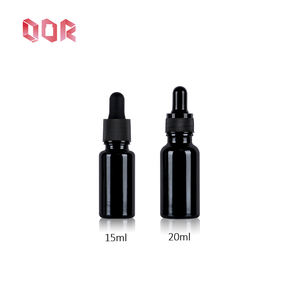 Flacon compte-gouttes en verre noir pour lotion corporelle, flacon à médicaments en verre avec bouchon compte-gouttes et tête à vis, 5 ml, 10 ml, 15 ml, 20 ml, 30 ml, 50 ml, 100 ml - Product Image 3