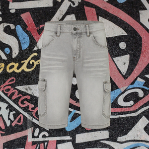 Mens Denim <b>Cargo</b> <b>Shorts</b> Mid Waist Multi Pocket Breathable Quick Dry Casual Summer Wear <b>Lightweight</b> Streetwear Fashion Clothing X - Product Image 3