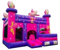 Château gonflable princesse avec toboggan, combo château gonflable princesse pour enfants