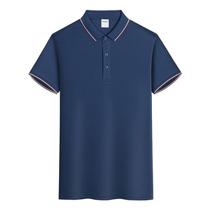 Polo Shirt Men Short Sleeve Solid Color Polyester Quick Dry Workwear Daily Wear - Product Image 1